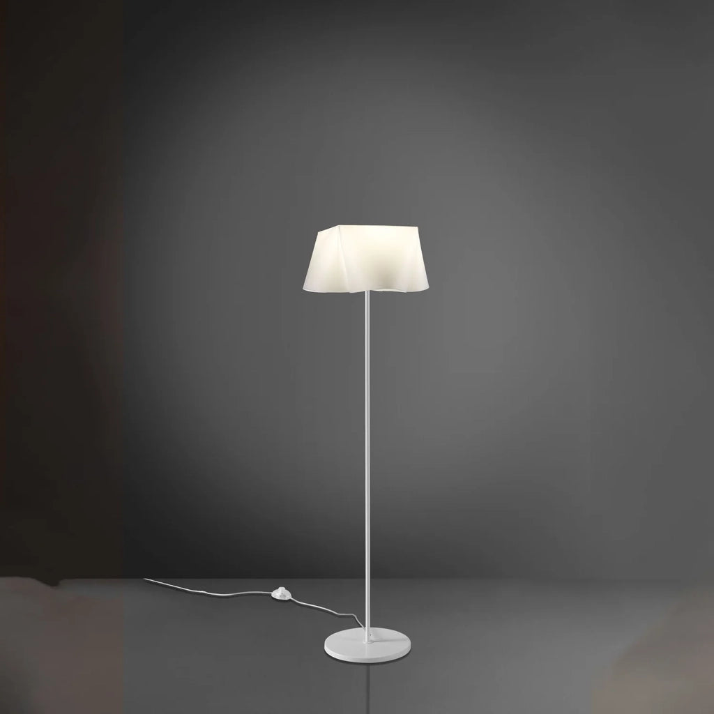 Piantana Moderna Wanda Polilux ® Bianco E Metallo 1 Luce E27