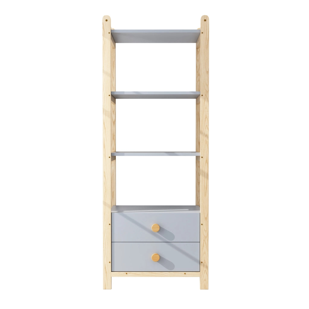 ARMADIO Combinato con Scaffale 90x45x180 cm Blu e Legno