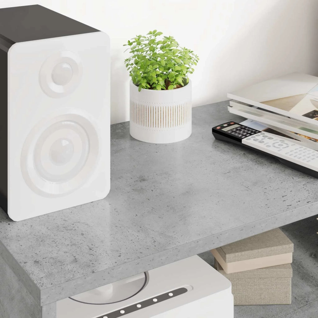 Mobile TV 80 x 35 x 40 cm Grigio cemento Legno ingegnerizzato 8000303