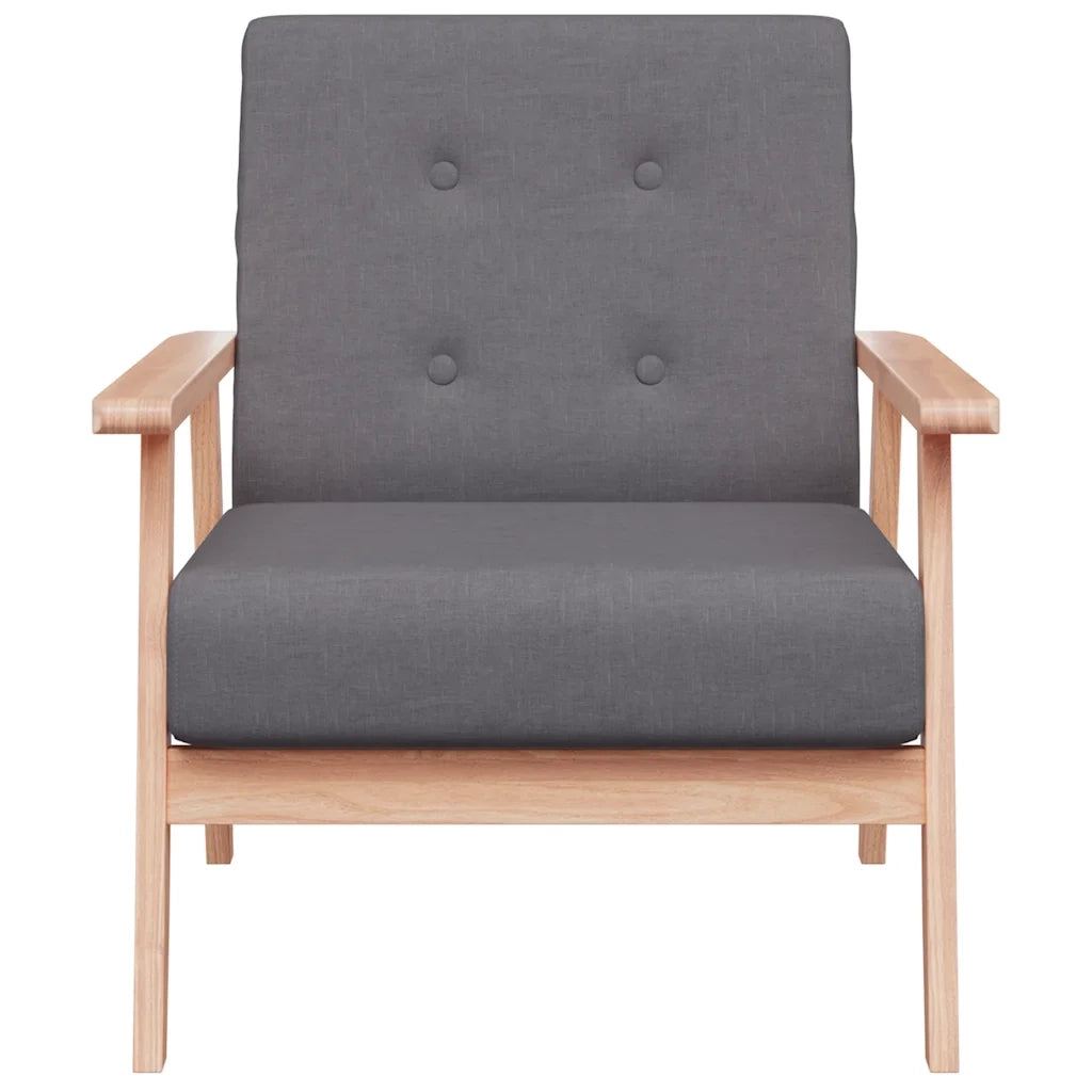 Poltrona Grigio Scuro in Tessuto 244651