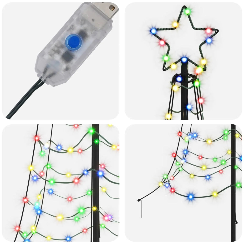 Albero di Natale a spirale LED con picchetto EKENAS 180 cm 42056588