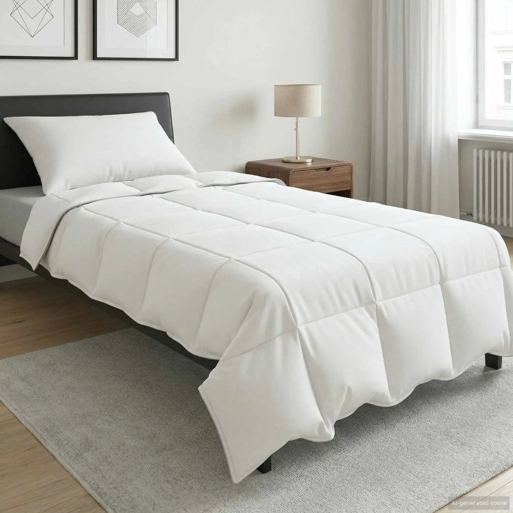 Piumino Letto Estivo Bianco 140 x 200 cm Bambù 42041973