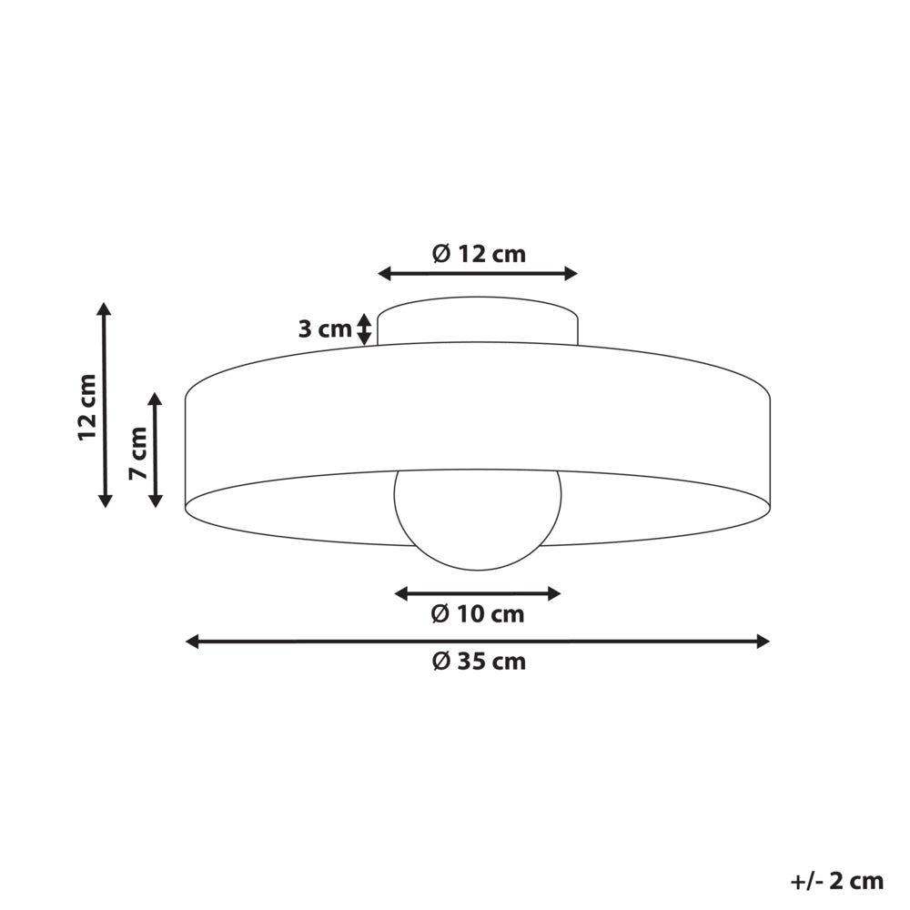 Lampada da soffitto con paralume in vetro blu, modello a incasso, ideale per soffitti bassi
