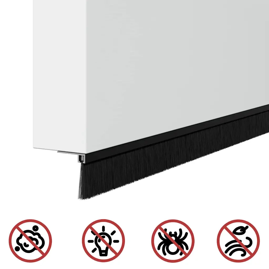 Spazzole per porte autoadesive 12 pz Nero 100 cm CFW2386772