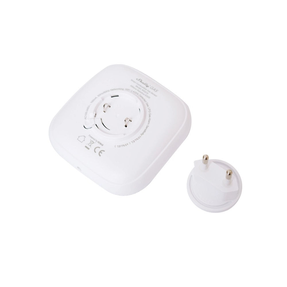 Shelly Gas LPG Sensore Smart per Rilevamento Gas GPL, Notifiche Immediate, Allarme Integrato e Controllo da App