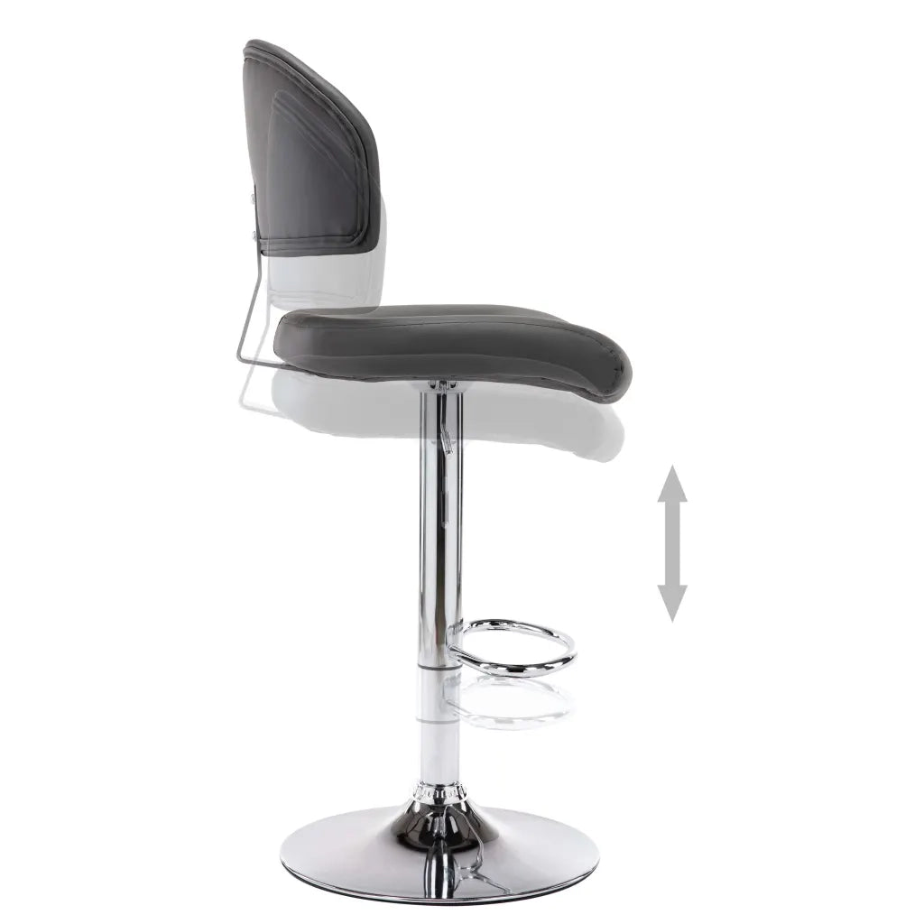 Sgabello da Bar Grigio in Similpelle 249649