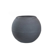 Vaso da Esterno Interno Design a Sfera Ø40x33 cm Botticelli in Resina Grigio