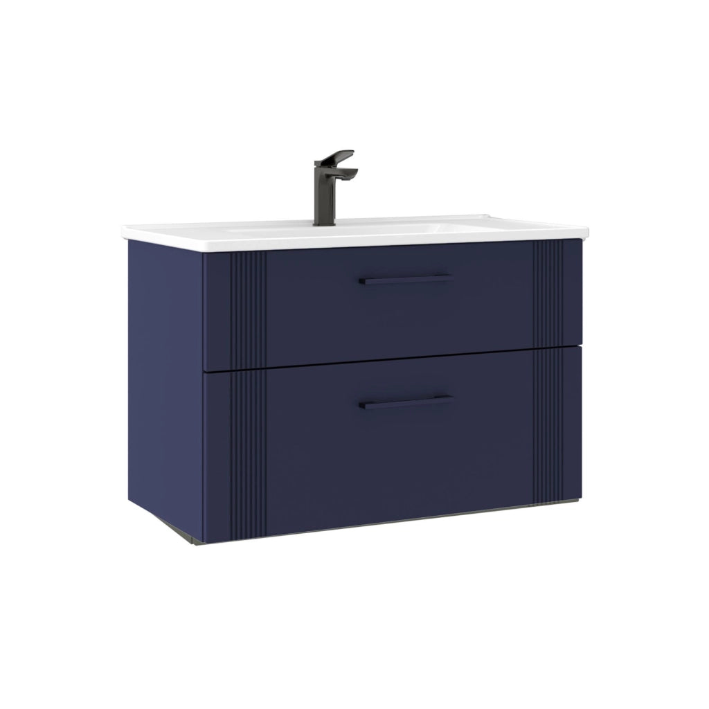 Mobile lavabo "Bari 85 v2" - 85 x 45 x 55 cm - Blu navy opaco