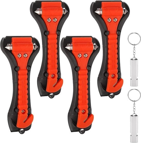 Cutter per cinture di sicurezza auto 4 pezzi cutter per vetro flauto di allarme