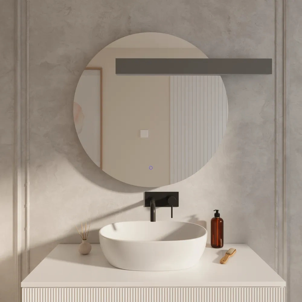 Specchio led rotondo 80cm luce calda, fredda, neutra anti-appannamento | Kaus