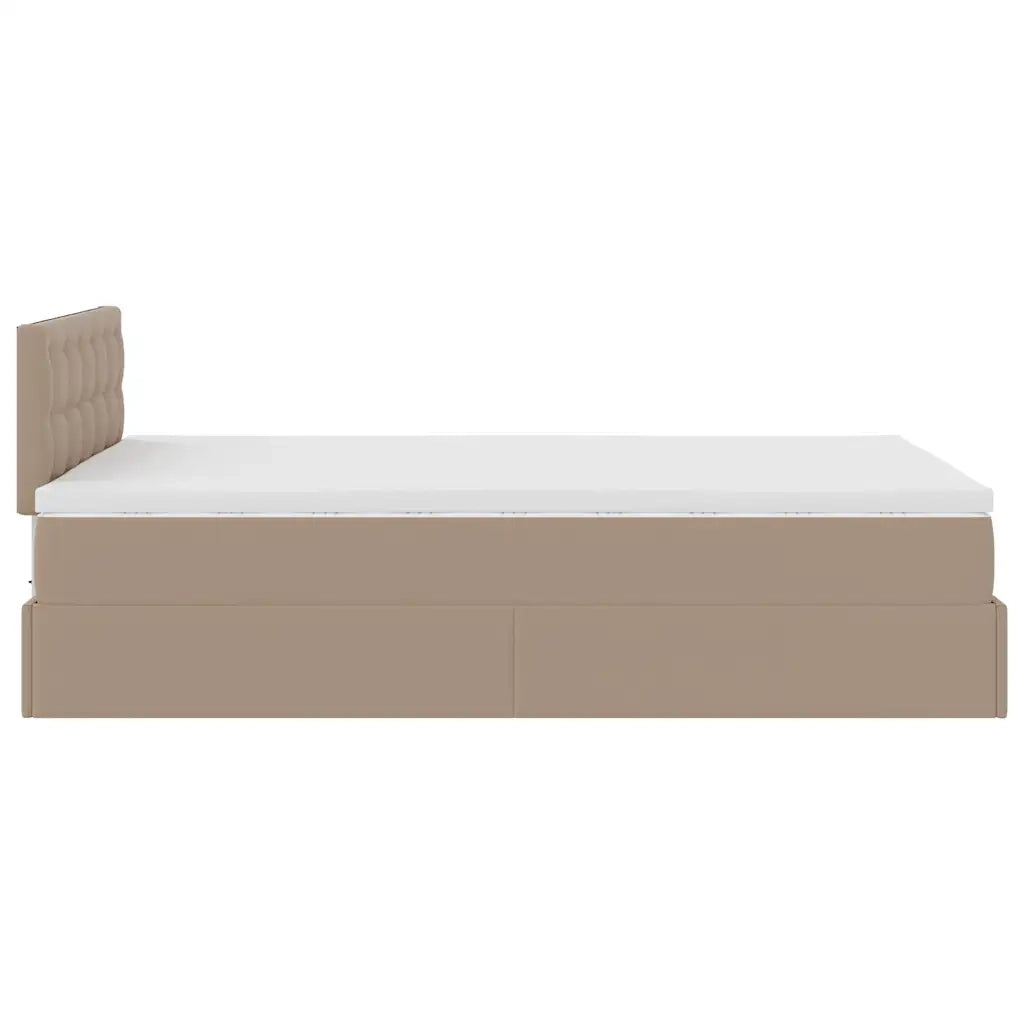 Struttura Letto Pouf con Materasso 120x190 cm Similpelle 3311297