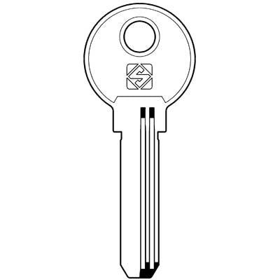 CHIAVE PUNZONATA FAC FAC15 SILCA - OTTONE NICHELATO- 2 pezzi