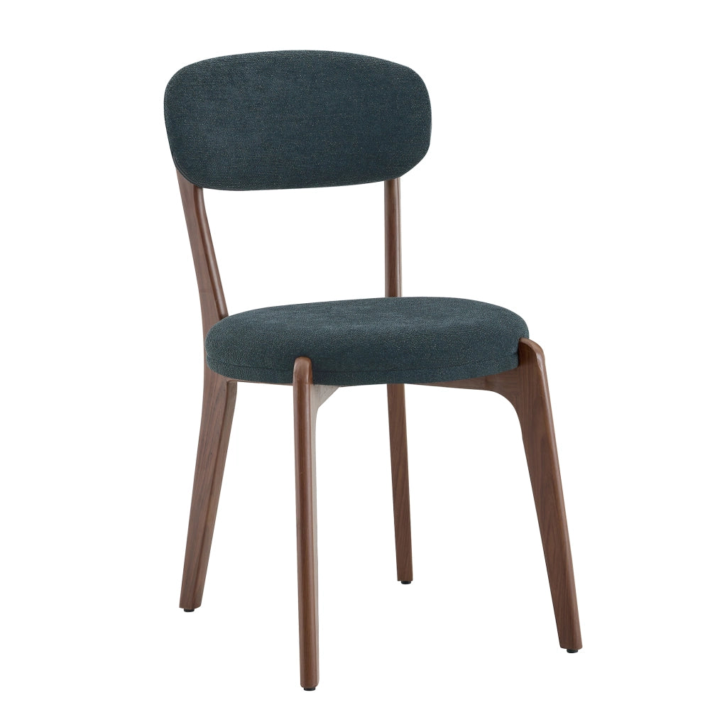 Set 2 Sedie da Pranzo in Tessuto di Lino Imbottite ¨C Xylo ¨C Stile Moderno, Grigio