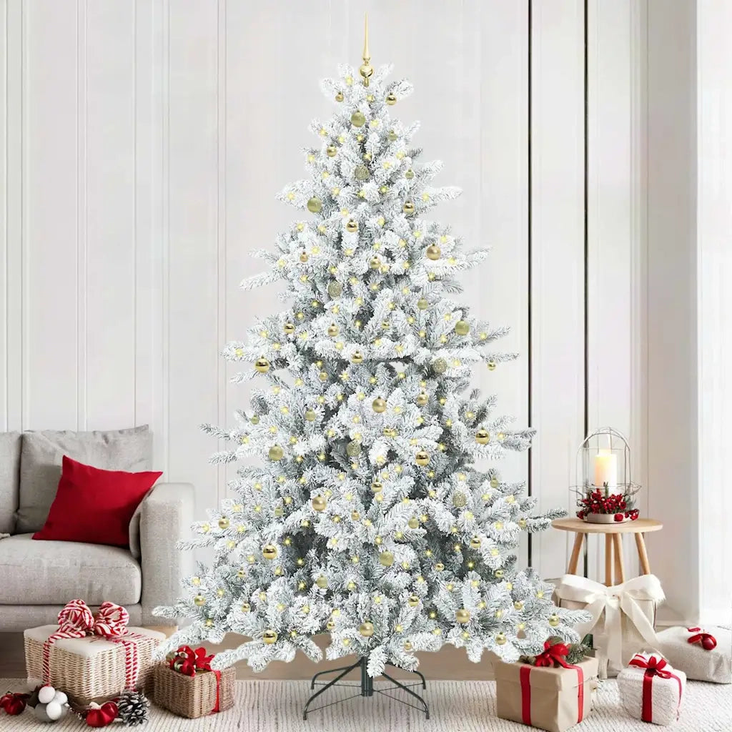 Albero di Natale Artificiale con Rami Pieghevoli Bianco 240 cm 3397748