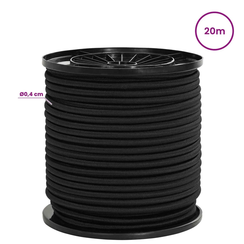 Corde Bungee 4 mm Nero PP e gomma 42047623