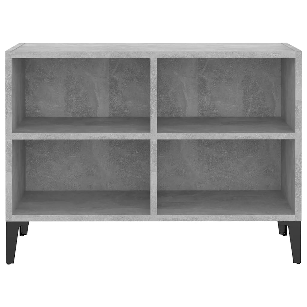 Mobile TV con Gambe in Metallo Grigio Cemento 69,5x30x50 cm