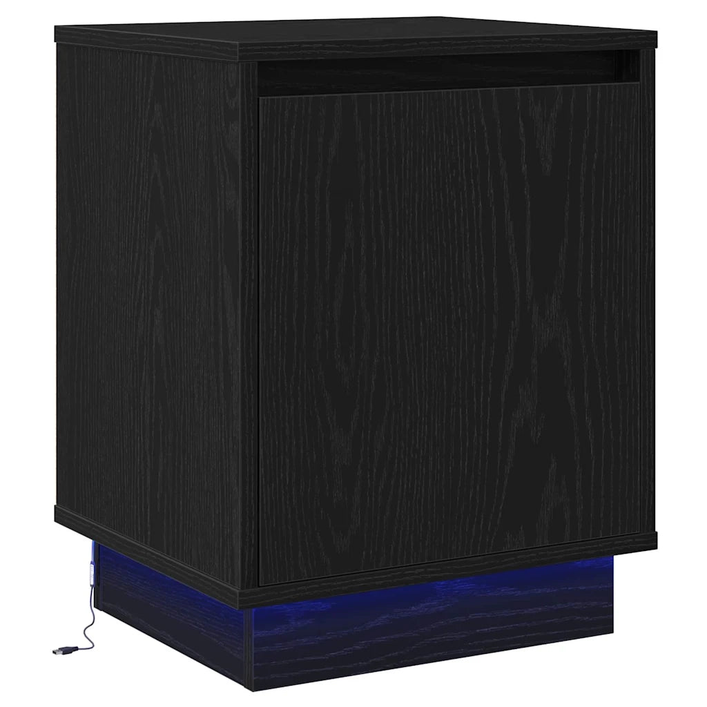 Armadio da Notte 2 pcs Rovere Nero 39 x 34,5 x 50 cm 869597
