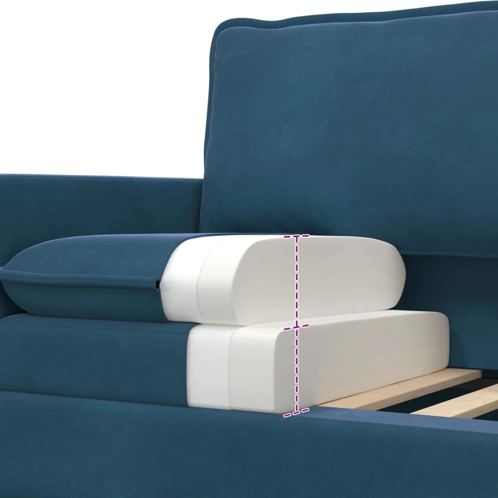 Set di divani 2 pcs Blu Velluto 3417153
