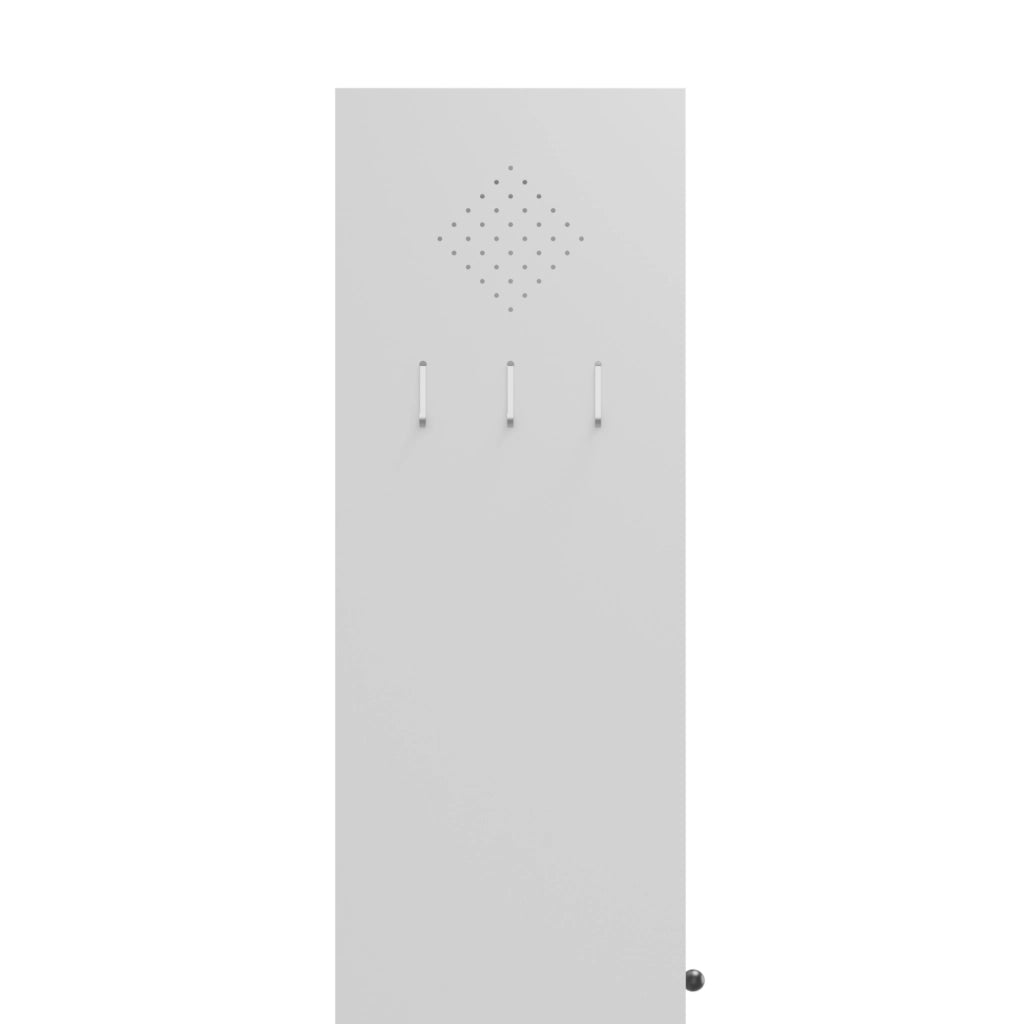 Armadio Dispensa in Metallo Bianco con 4 Ripiani Regolabili 155x70x35 cm per Cucina e Soggiorno