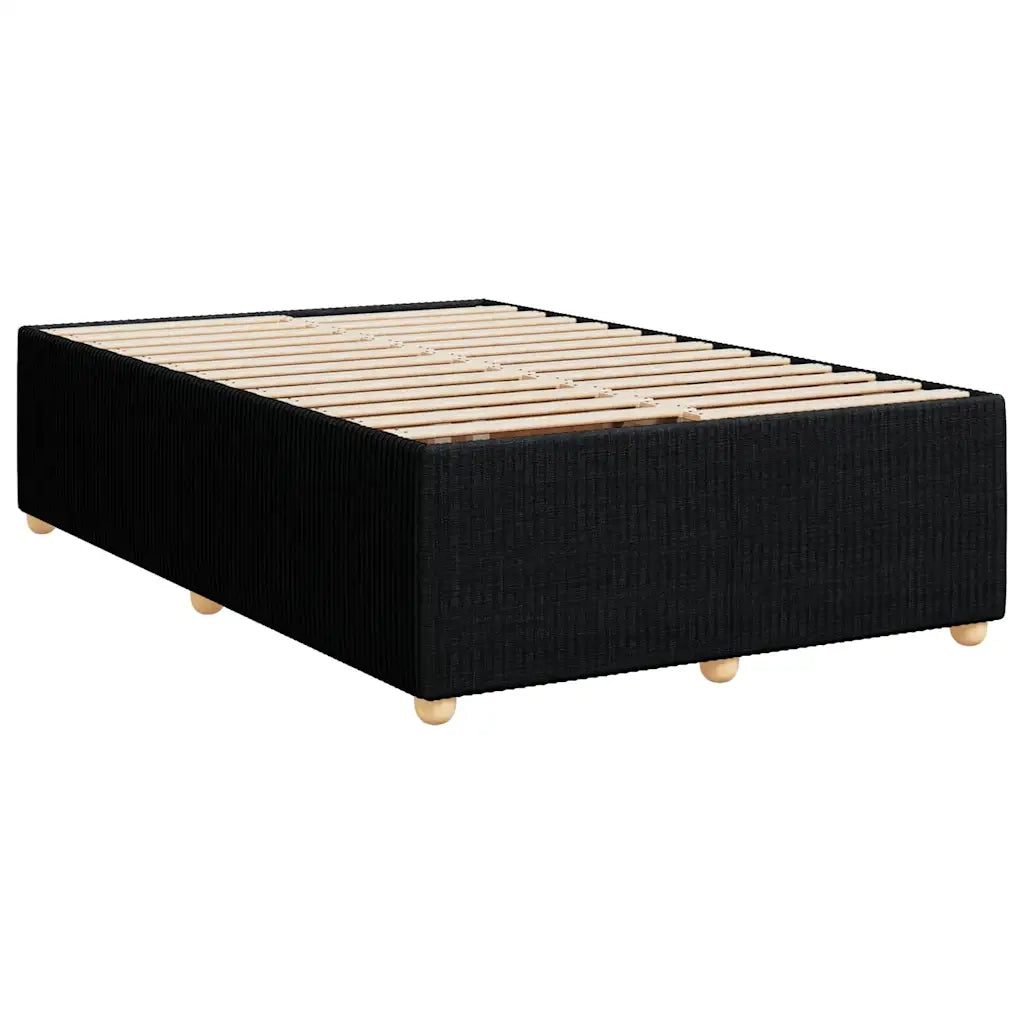 Giroletto a Molle con Materasso Nero 120x200 cm in Tessuto 3287439