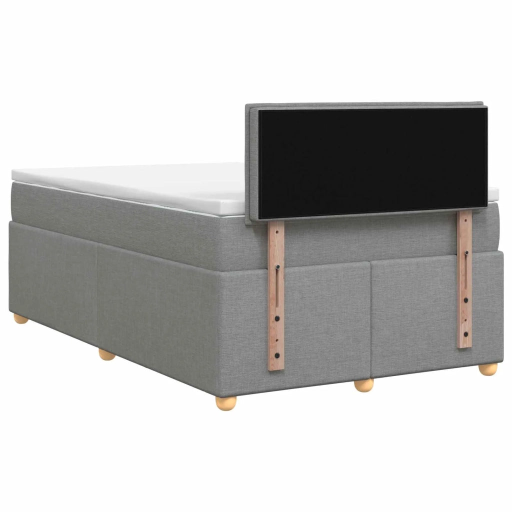 Letto box spring con materasso Grigio Chiaro 120 x 190 cm 3450902