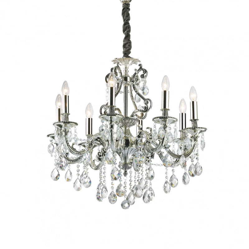 Lampada A Sospensione Gioconda Sp8 Argento Ideal-Lux