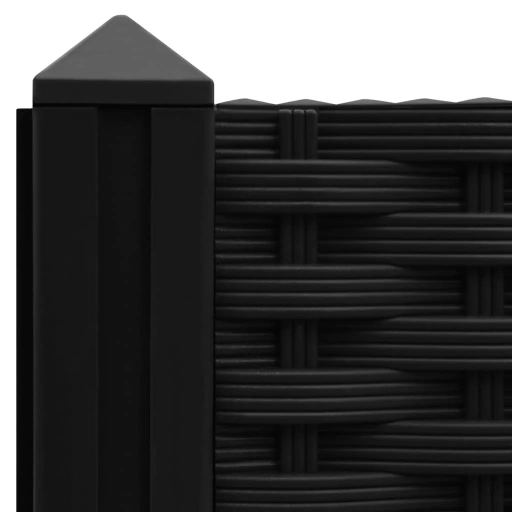 Fioriera rialzata vaso per fiori aiuola giardino balcone terrazza esterno 80 x 80 x 38 cm polipropilene nero 02_0000958