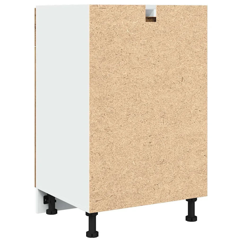 Pensile da cucina | Mobile con Cassetto ¡°Lyon¡± Legno Antico 50x46x81,5cm