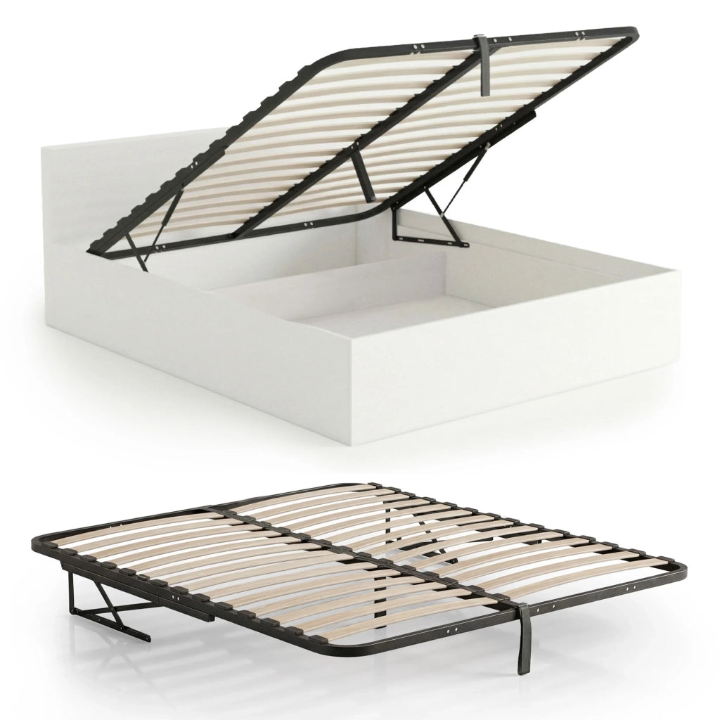 Rete Letto in Metallo con Pistoni a Gas 28 Doghe Divisibile 160x200 cm
