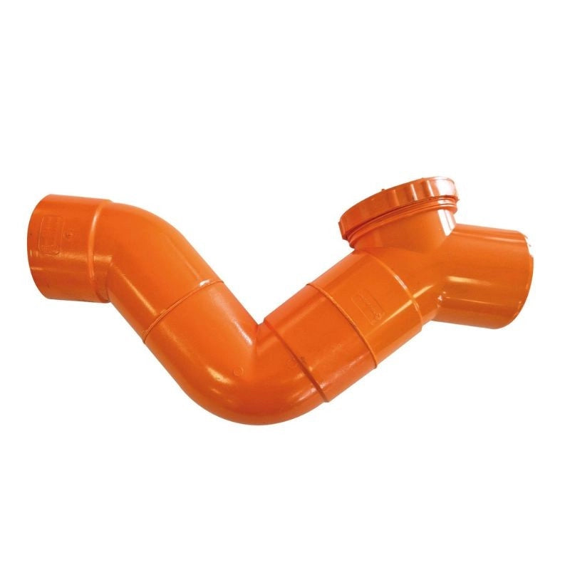 Sifone firenze orizzontale in pvc  (1 Tappo) : Diametro - 80