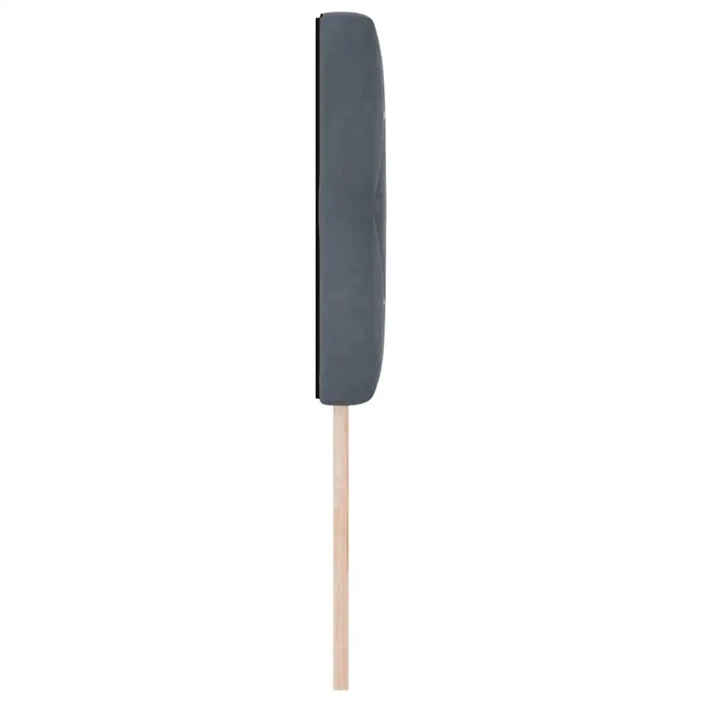 Testiera-Testata-Testiera Decorativa Grigio scuro 80 cm Pelle Sintetica 287502