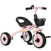 Triciclo Bambini con Campanello e Cestino ¨C Minimal ¨C Rosa