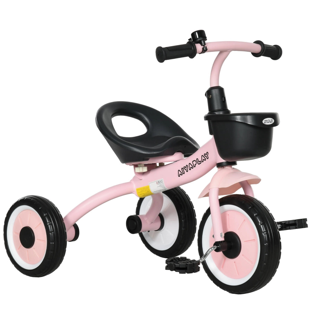 Triciclo Bambini con Campanello e Cestino ¨C Minimal ¨C Rosa