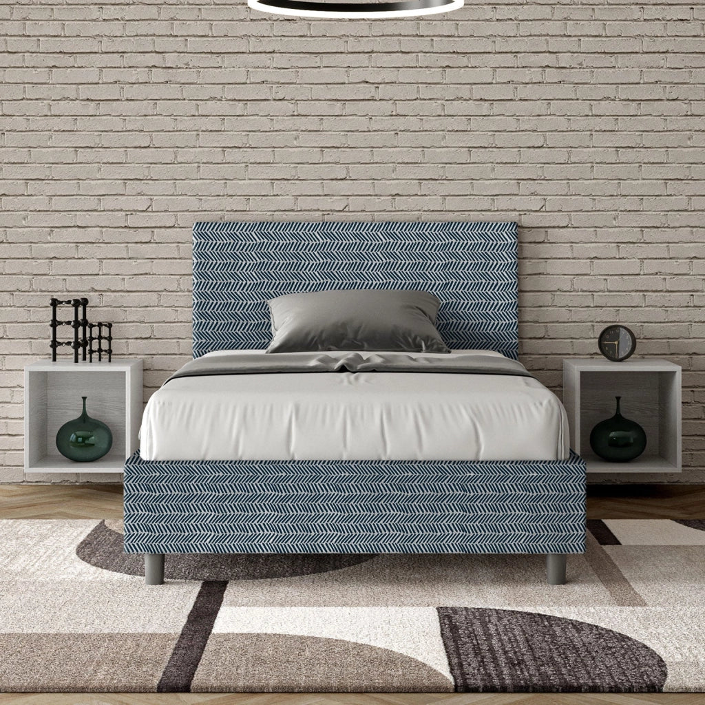 Letto 1 Piazza e Mezzo 120x200 cm Senza Rete Adele Aragona 8 Blu