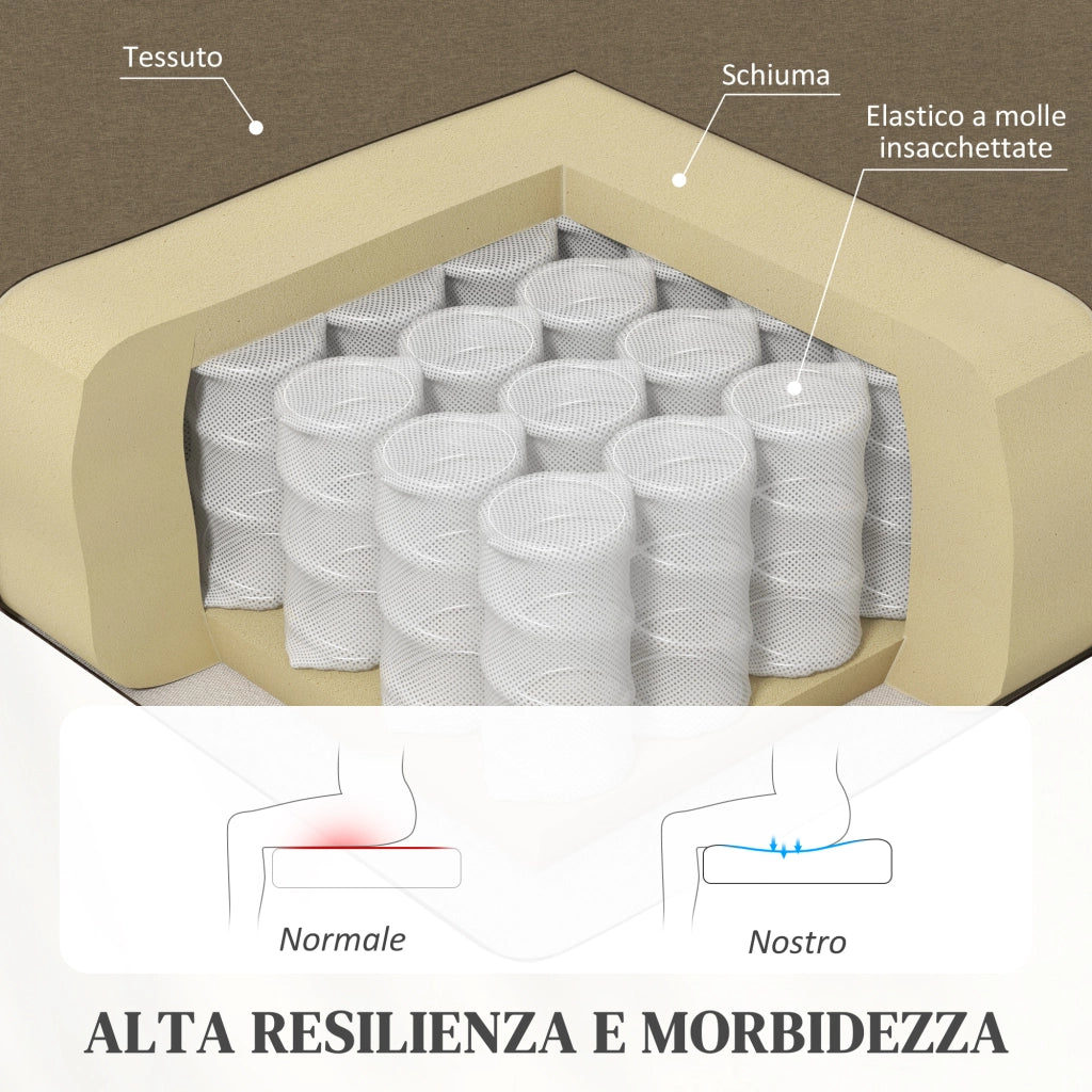 Poltrona Relax Reclinabile Manuale a 160¡ã con Poggiapiedi ¨C Minimal ¨C Tessuto Beige