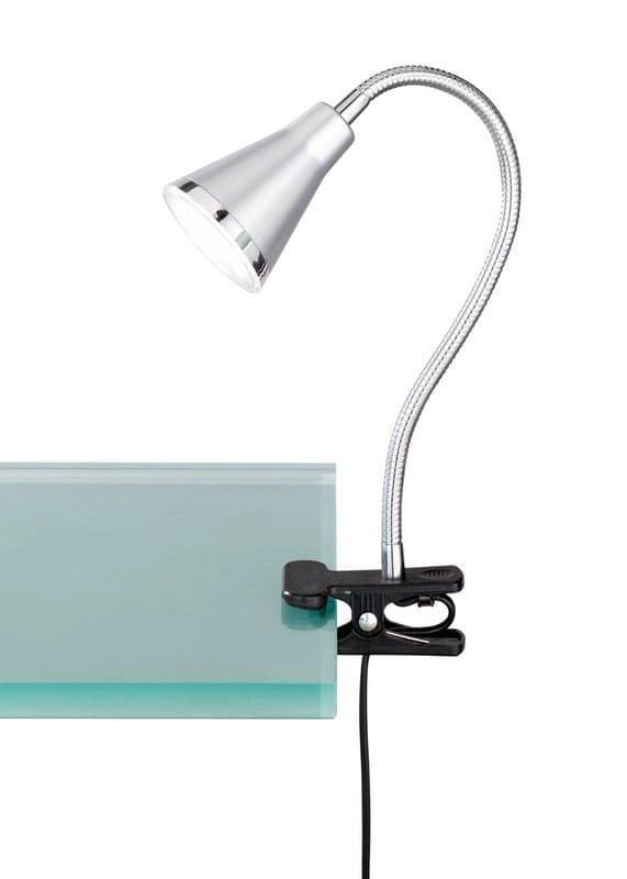 Lampada da scrivania con clip ARRAS argento LED 4W