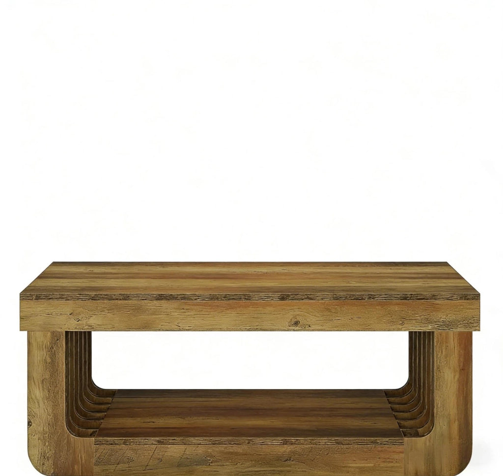 TAVOLINO DA CAFFÈ 120x60x45 cm in MDF Marrone, stile rustico