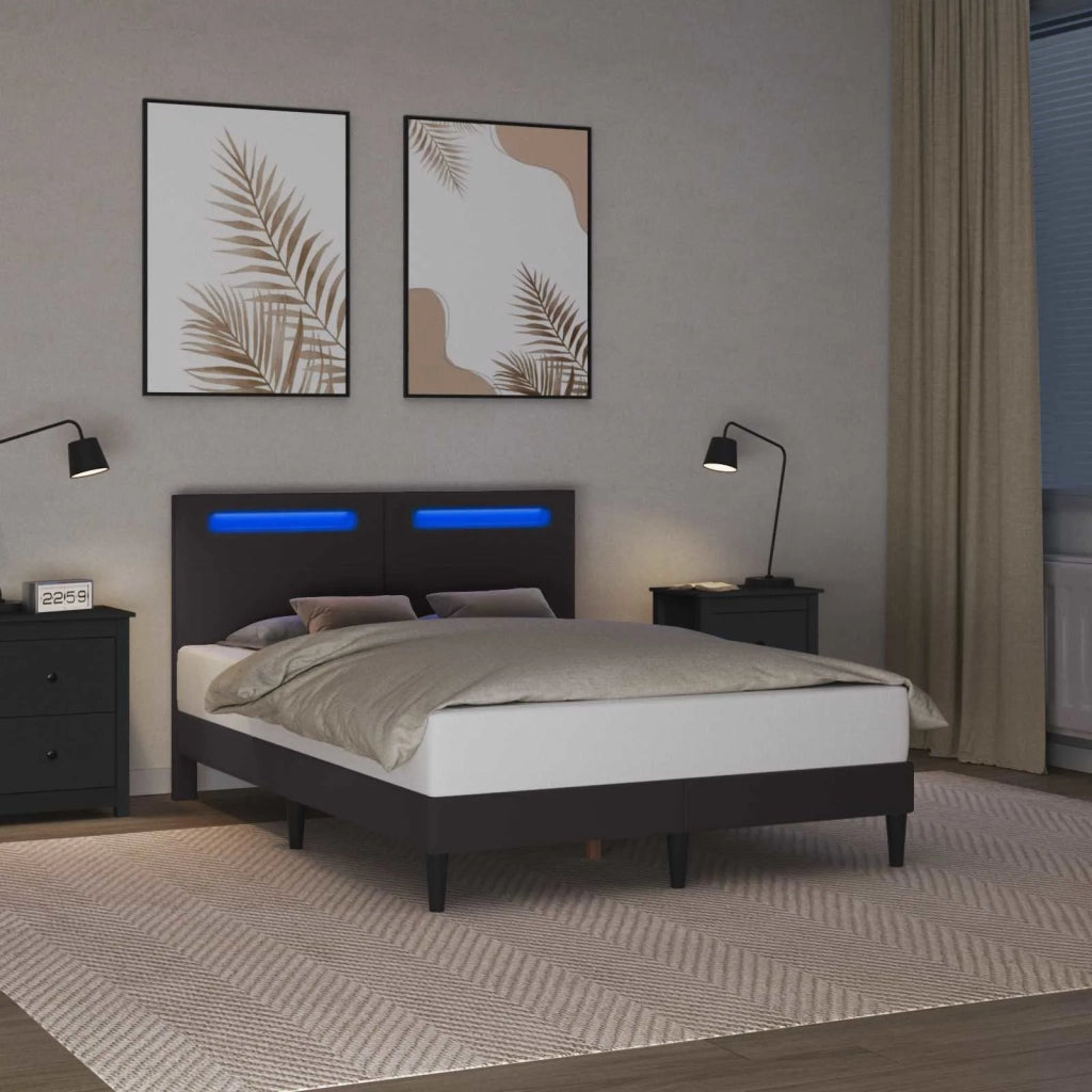 Struttura del letto con testiera Grigio 140 x 200 cm Similpelle 42028024