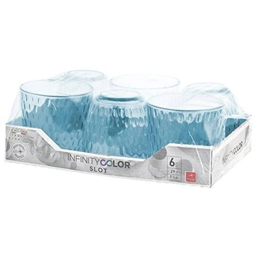 Bormioli 6 Bicchieri da acqua slot lively Blu