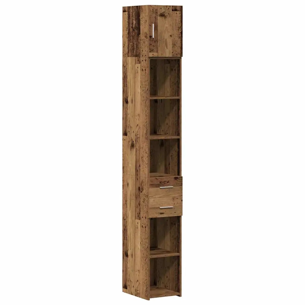Armadio con cassetto 2 pz Legno vecchio 30 x 42,5 x 225 cm CFW9105167