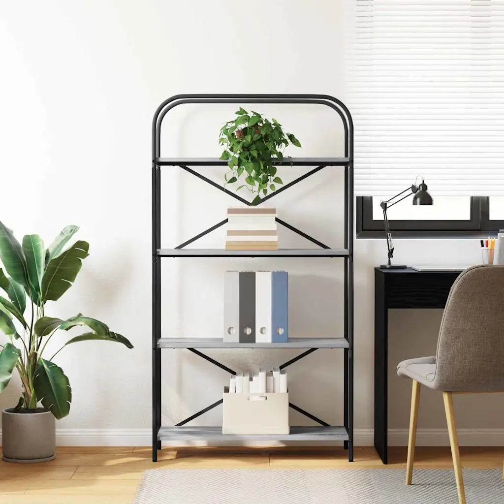 Libreria Grigio Sonoma 80 x 30 x 146 cm Legno multistrato 879842