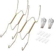 Set di 2 sospensioni per piatti - per piatti da 19-20 cm - sospensioni per piatti in acciaio inossidabile - regolabili - fissaggio invisibile - sospensione per piatti
