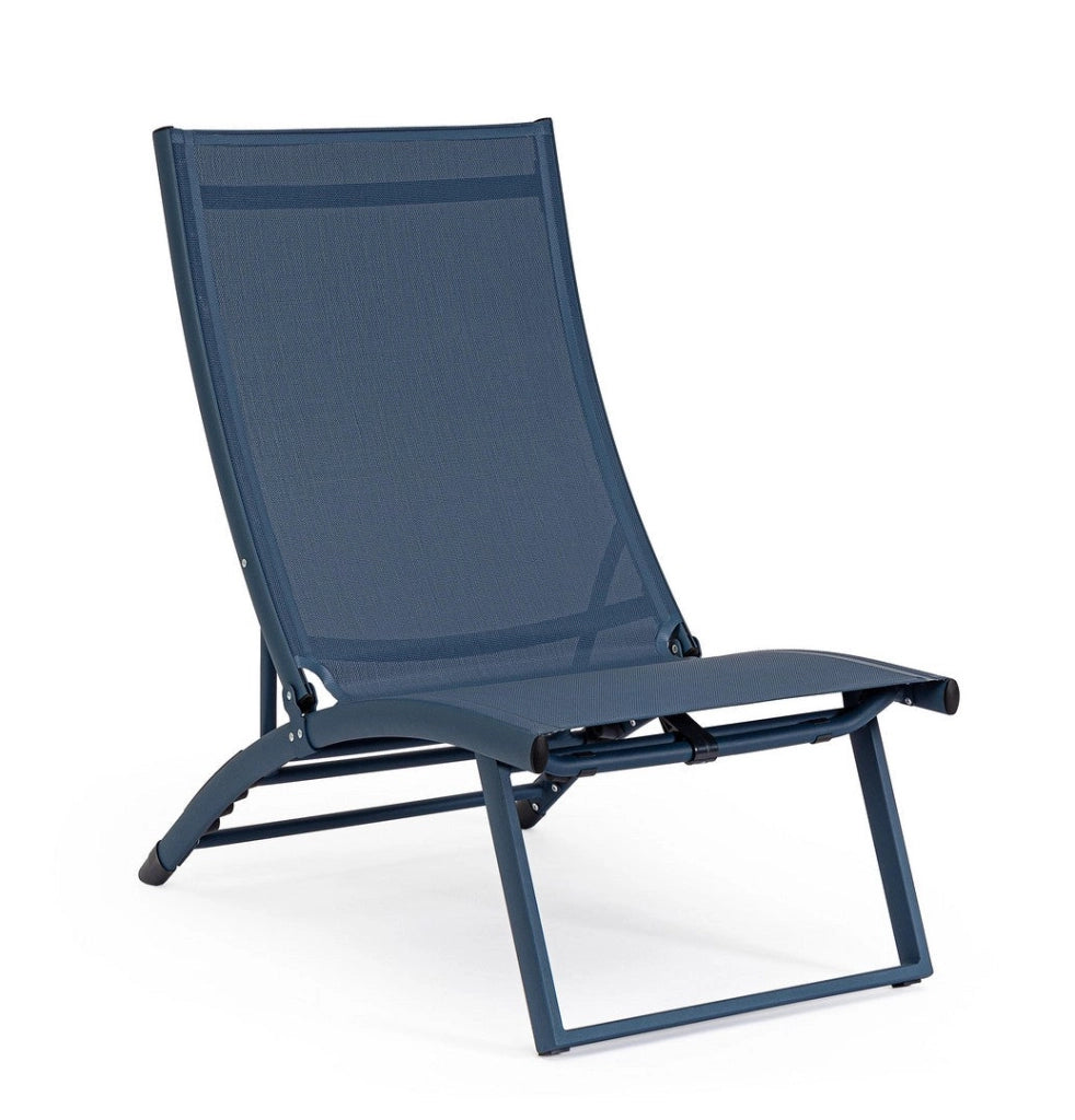 Set 2 Poltrone da Giardino 53x166,5x90 cm in Alluminio Taylor Navy