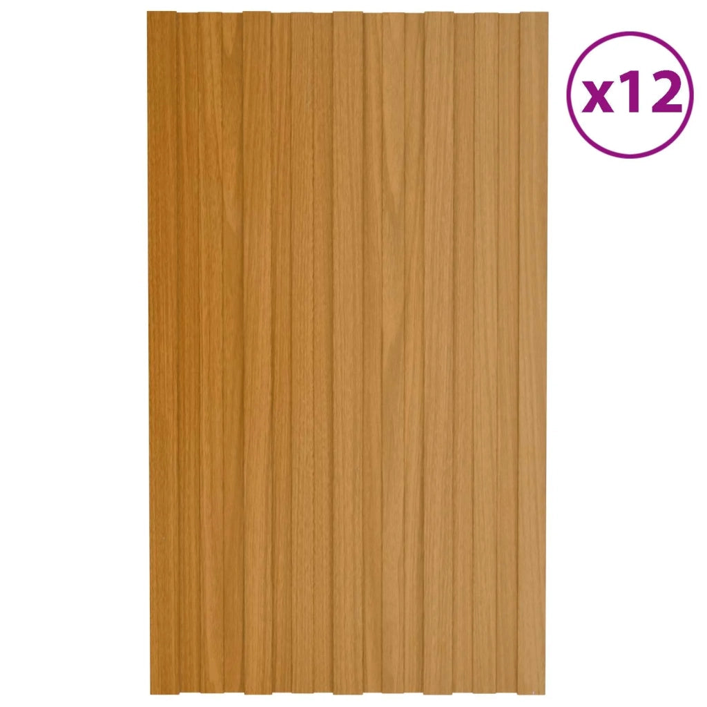 Pannello per tetto 12 pcs Naturale 80 x 45 cm Acciaio zincato 42047117