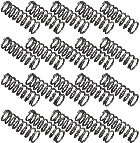 Drukeer spanveer plus - 20 pezzi nero - diametro esterno 10 mm - diametro cavo 1,2 mm - lunghezza 30 mm