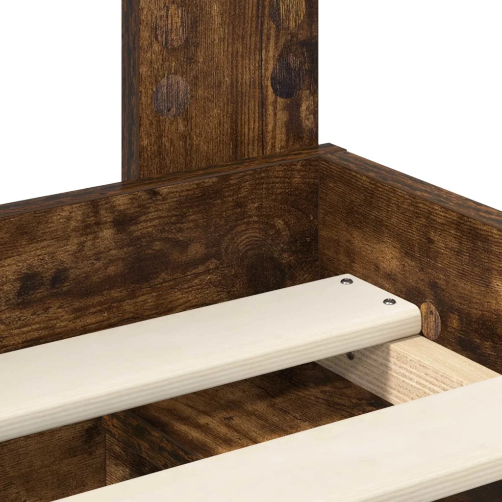 Struttura del letto Rovere fumé 100 x 200 cm Pino massello 3410640