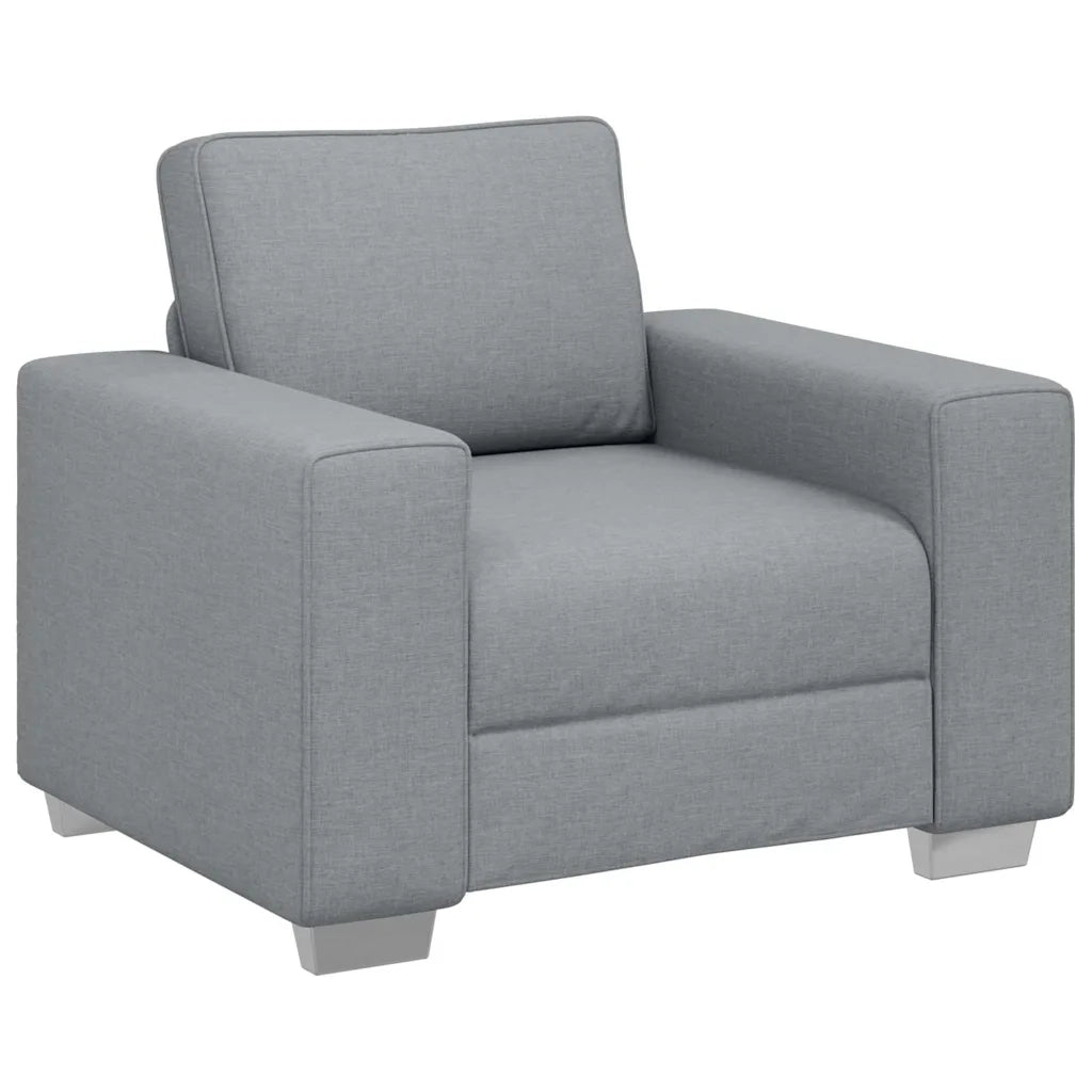 Poltrona Sofa Grigio chiaro 100 cm Tessuto 4105207