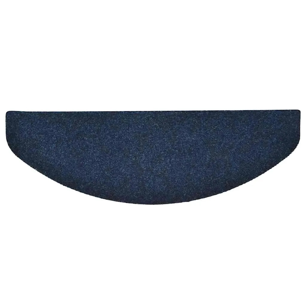 Tappetini per scale autoadesivi 5 pz | Gradini per Scale 65x21x4 cm blu navy semicircolari grandi
