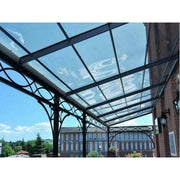 Telo PVC Trasparente 1,3x4m, 0,80mm Spessore, 850g/m² - Telo Cristal con Occhielli Ogni 50cm - Anti-UV, Impermeabile - Qualità Made in Italy