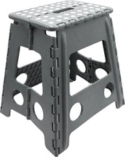 Stappatrice pieghevole - stabile e 39 cm alta - grigia - in plastica